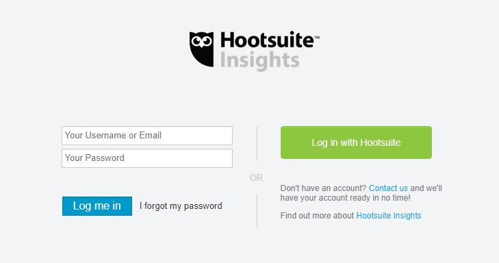 Interfaz de Hootsuite Insights