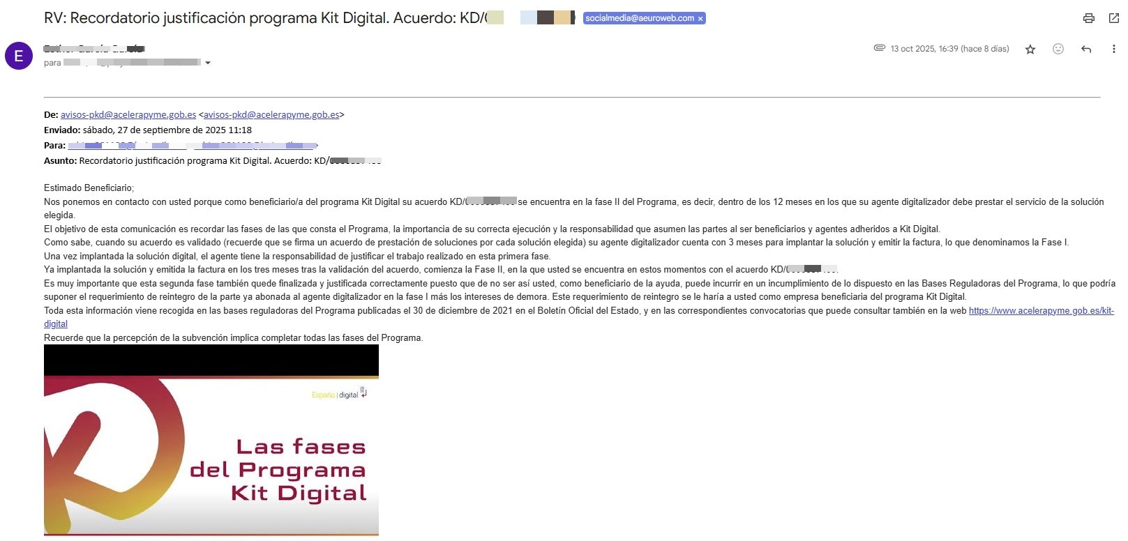 Aviso de fase 2 del kit digital